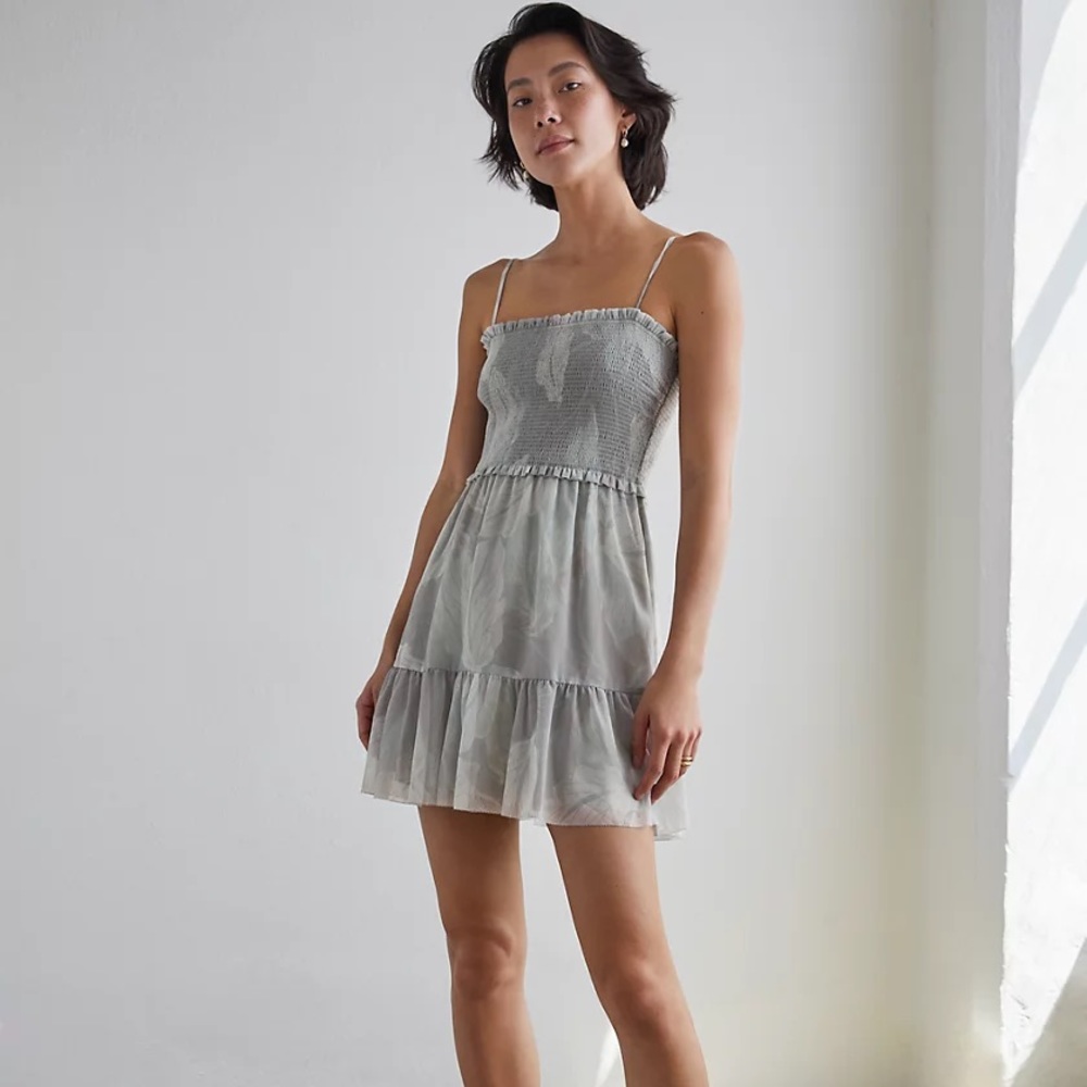 Aritzia - Wilfred Catamaran Mini Dress - Silver Sage - Size S